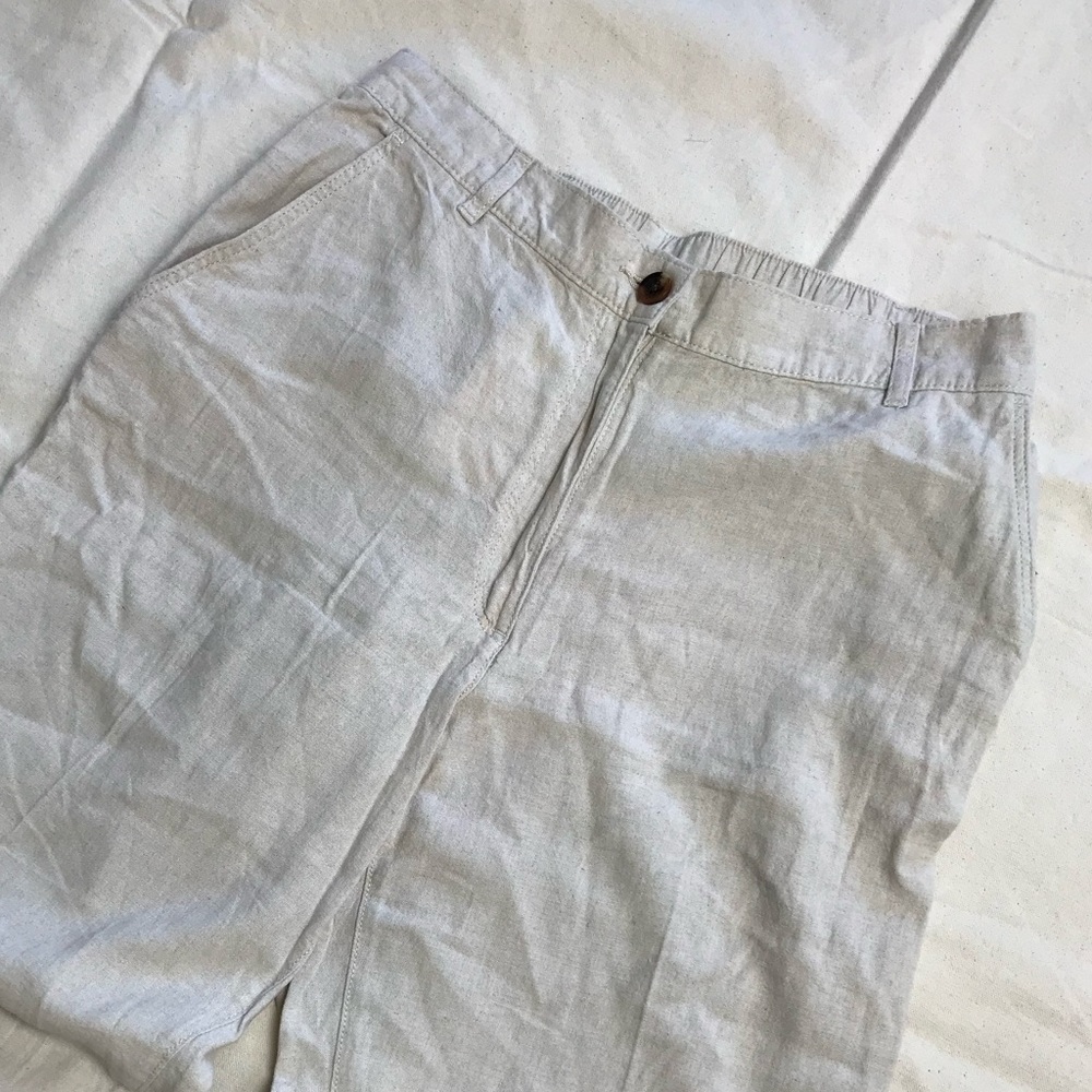 H&M Creamy Linen Blend Pants Classic Style